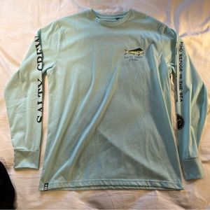 NWT Salty Crew Light Blue Long Sleeve Shirt - Medium